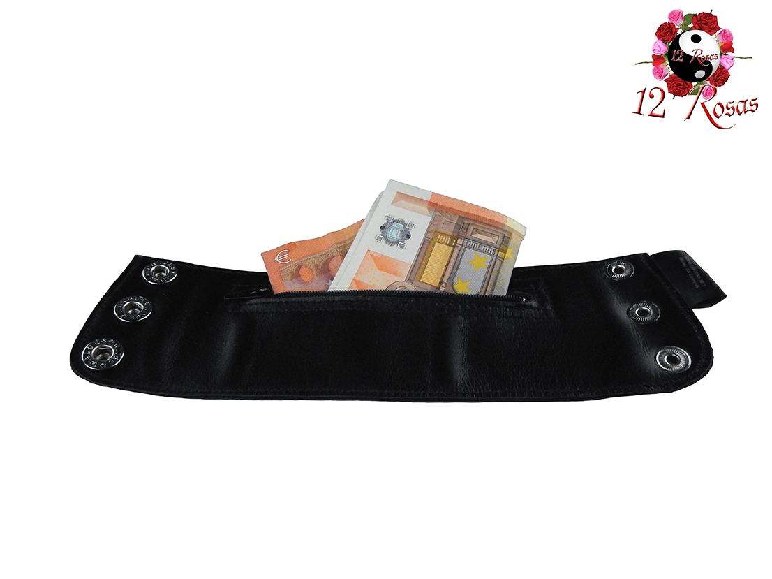 Muñequera monedero Abierta Detalle